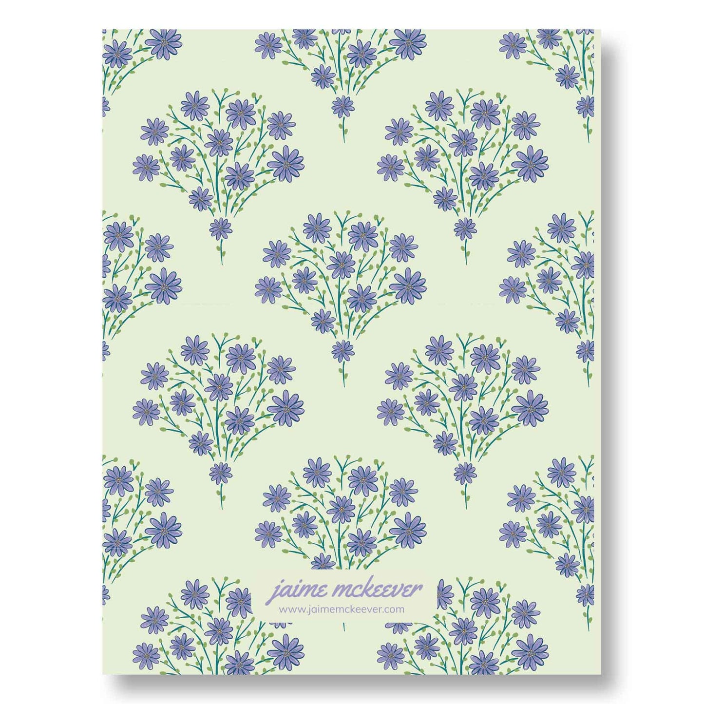 Purple Daisy Bouquet "Happy Birthday" Card