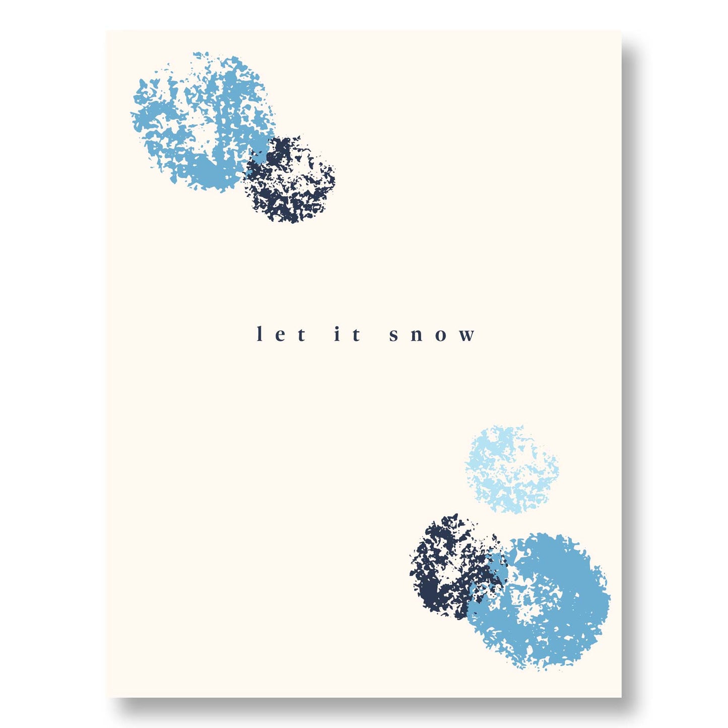 Let It Snow Holiday Greeting Card – Minimalist Winter Design