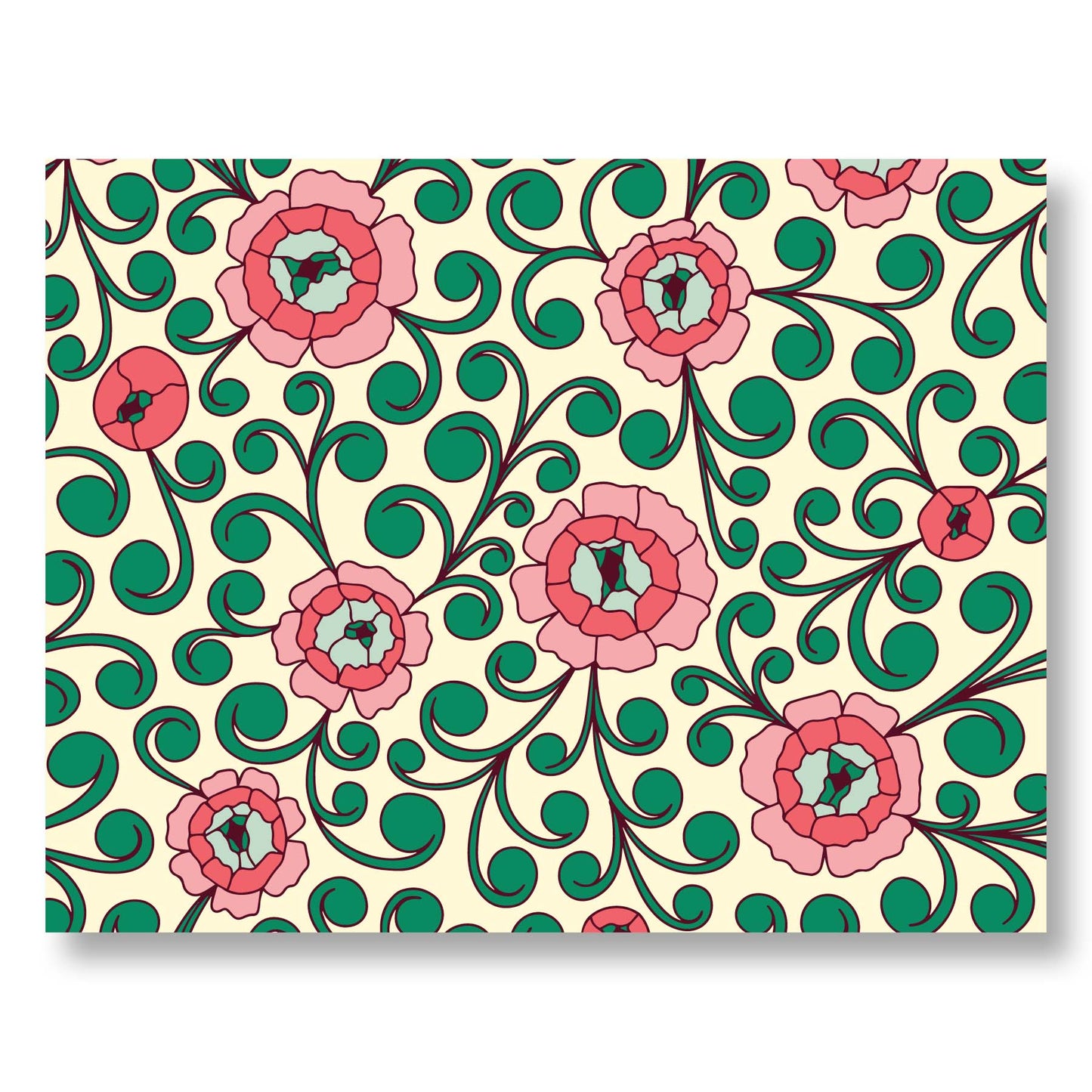 Floral Holiday Greeting Card – Elegant Rose Design