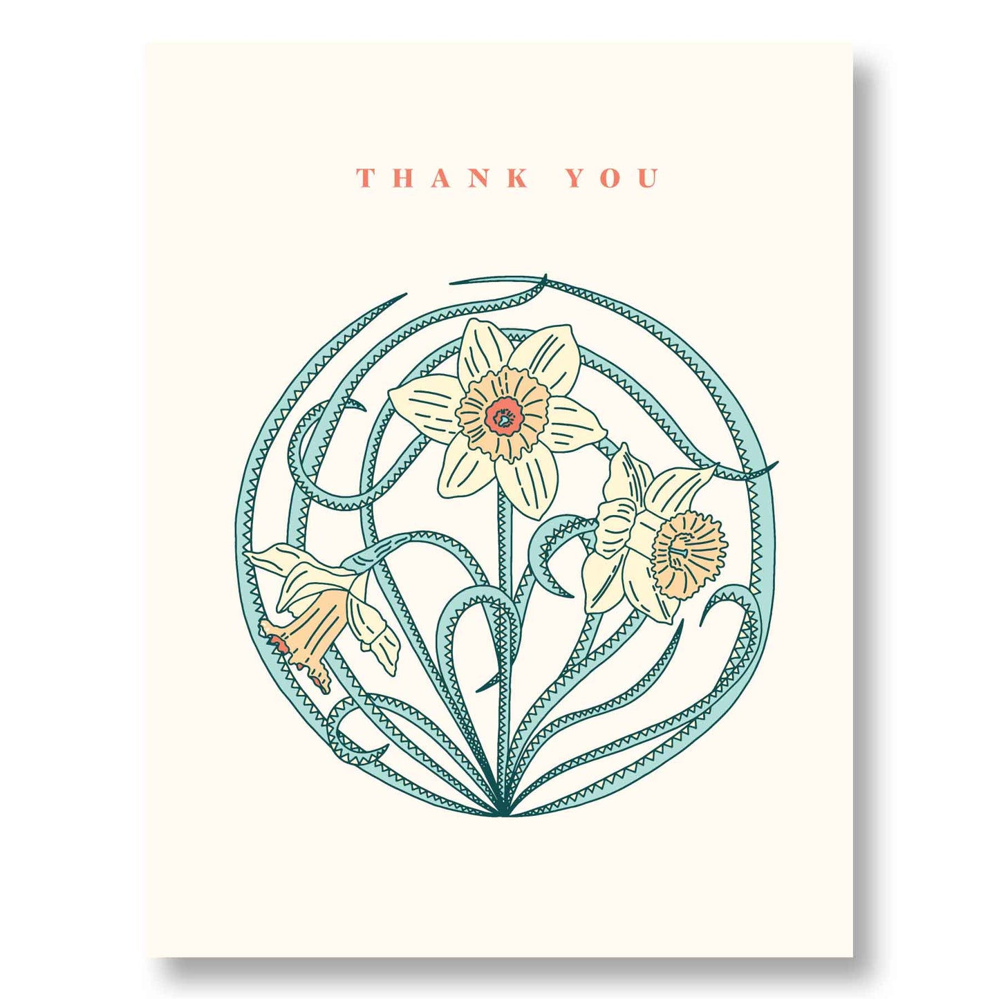 Thank You Daffodil Art Card