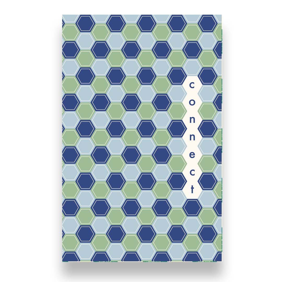 Connect Journal - Geometric Hexagon Design for Reflection & Relationships