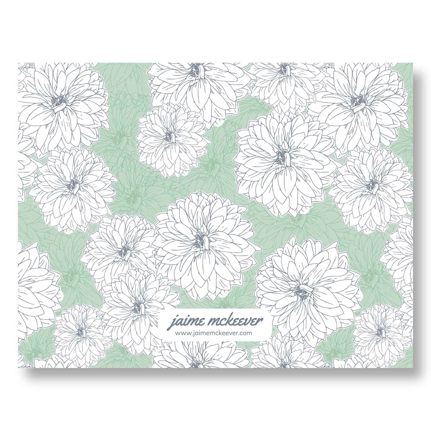 Blooming Dahlias Notecard Set