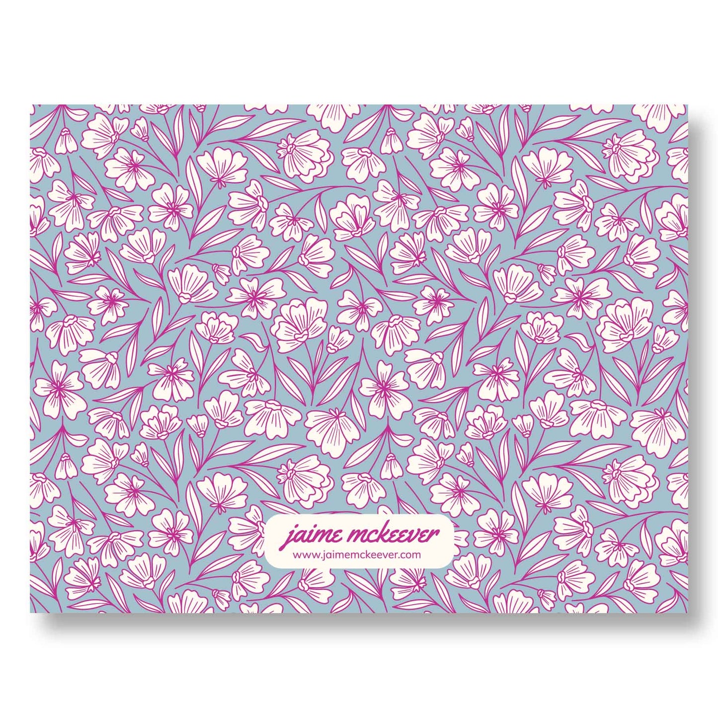 Whimsical Blooms Notecard Set – 8 Playful Floral Art Cards
