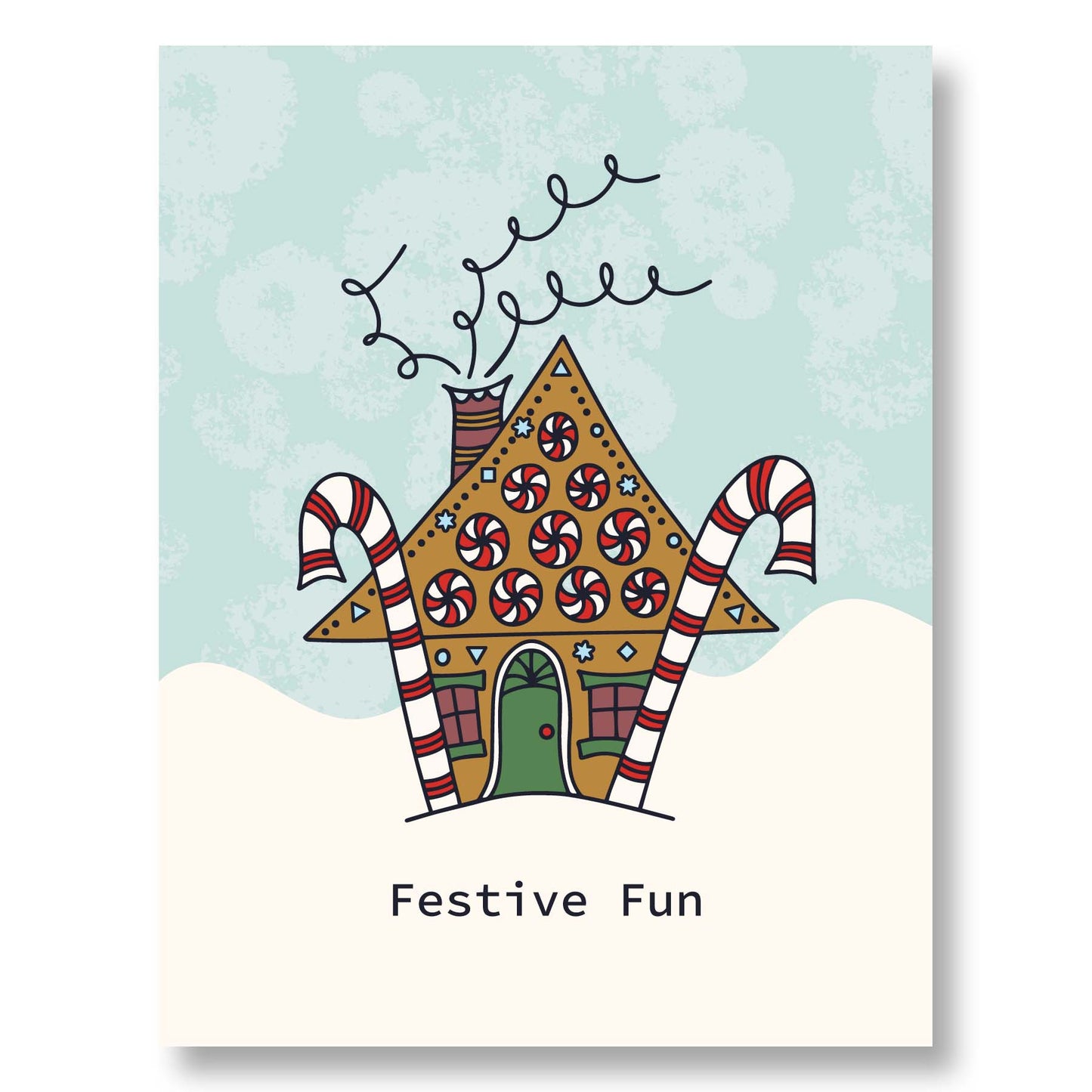Gingerbread House Holiday Greeting Card Set – 8 Unique Whimsical Designs