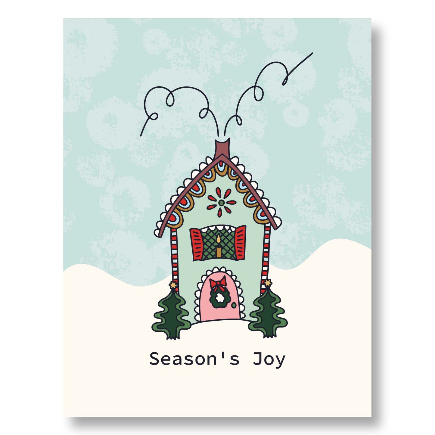 Gingerbread House Holiday Greeting Card Set – 8 Unique Whimsical Designs