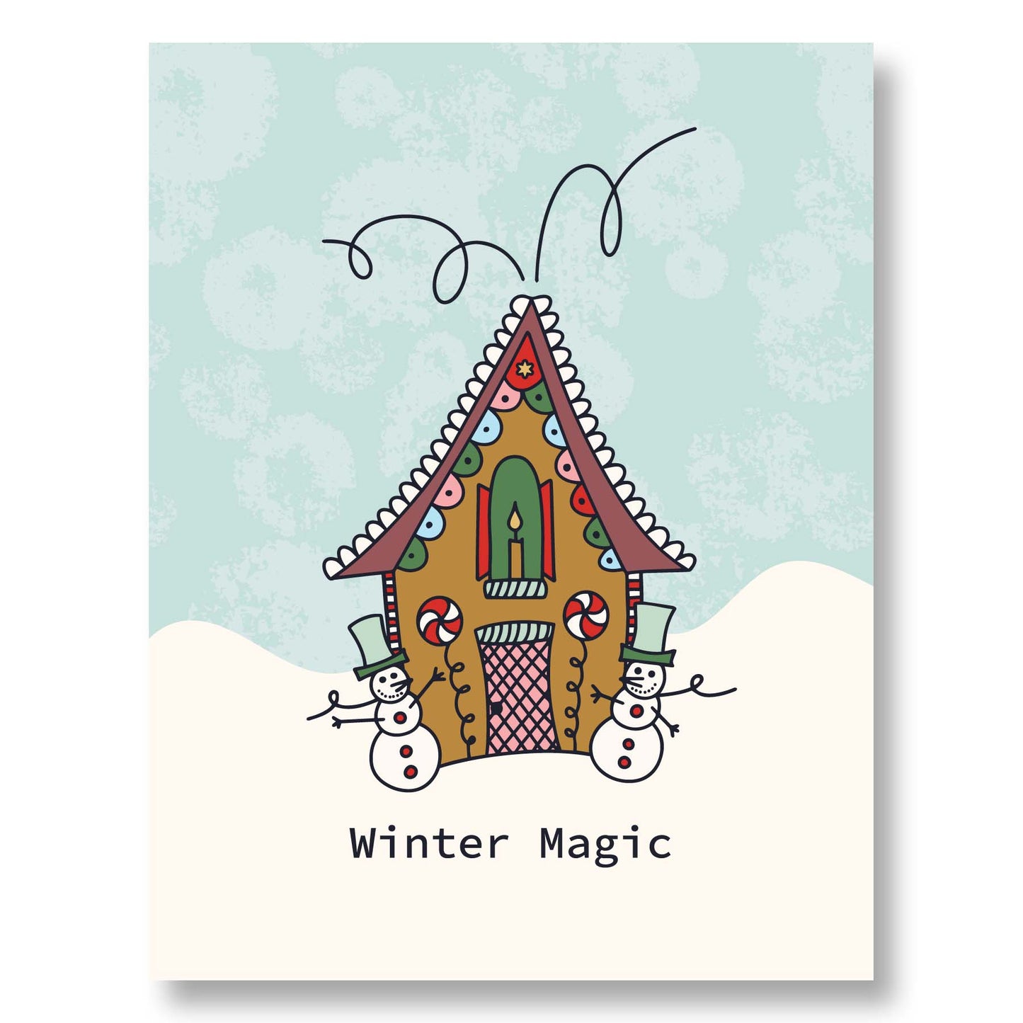 Gingerbread House Holiday Greeting Card Set – 8 Unique Whimsical Designs