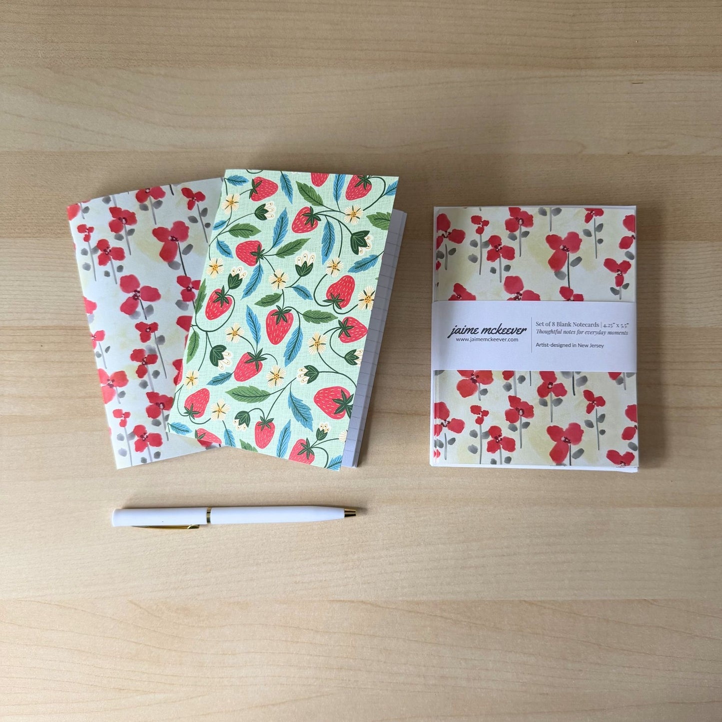 Dancing Poppies Notes Set
