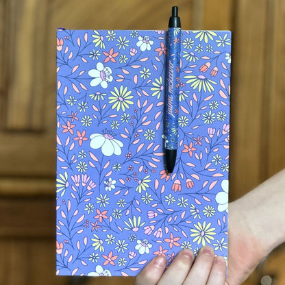 Wildflower Bloom in Blue Pen