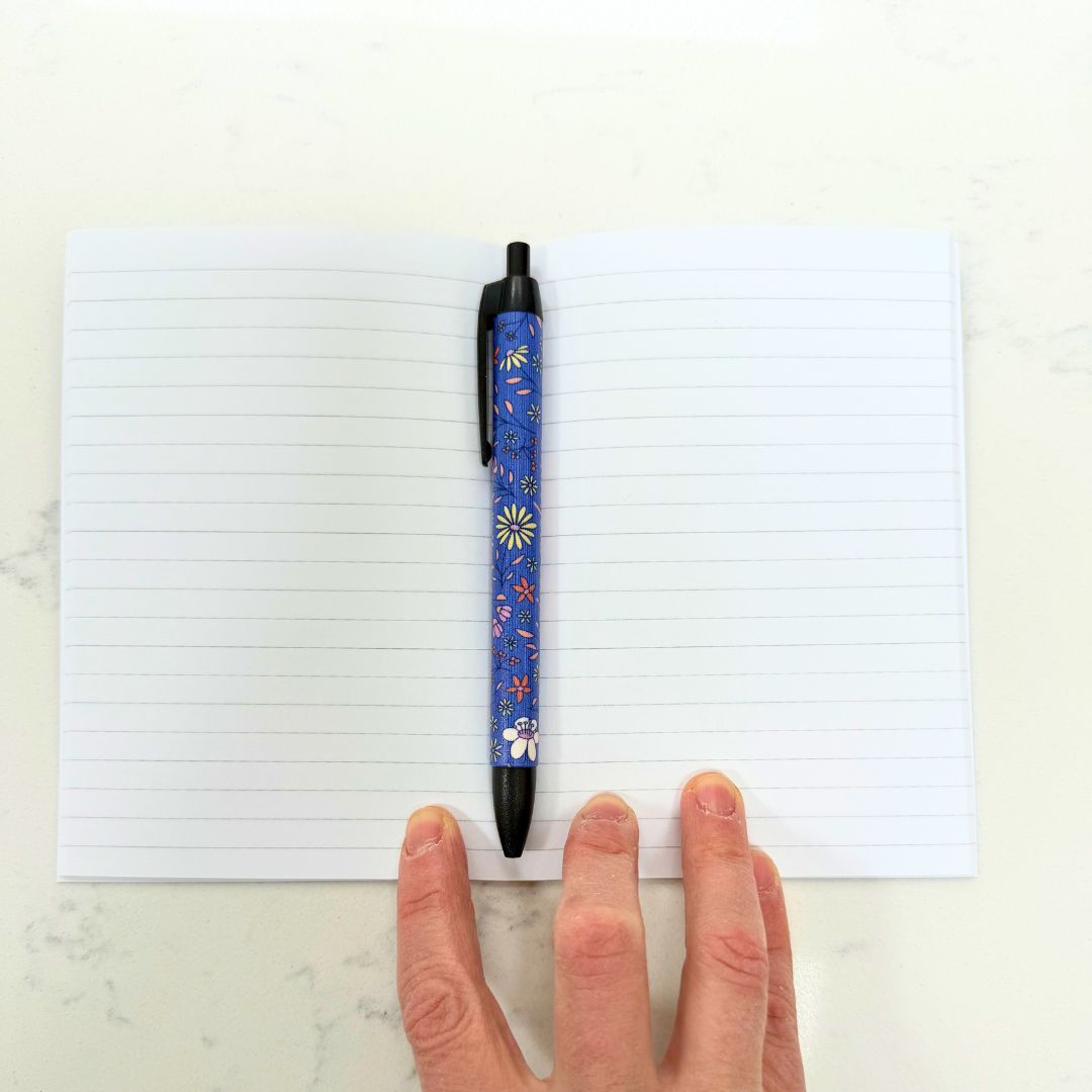 Wildflower Bloom in Blue Pen