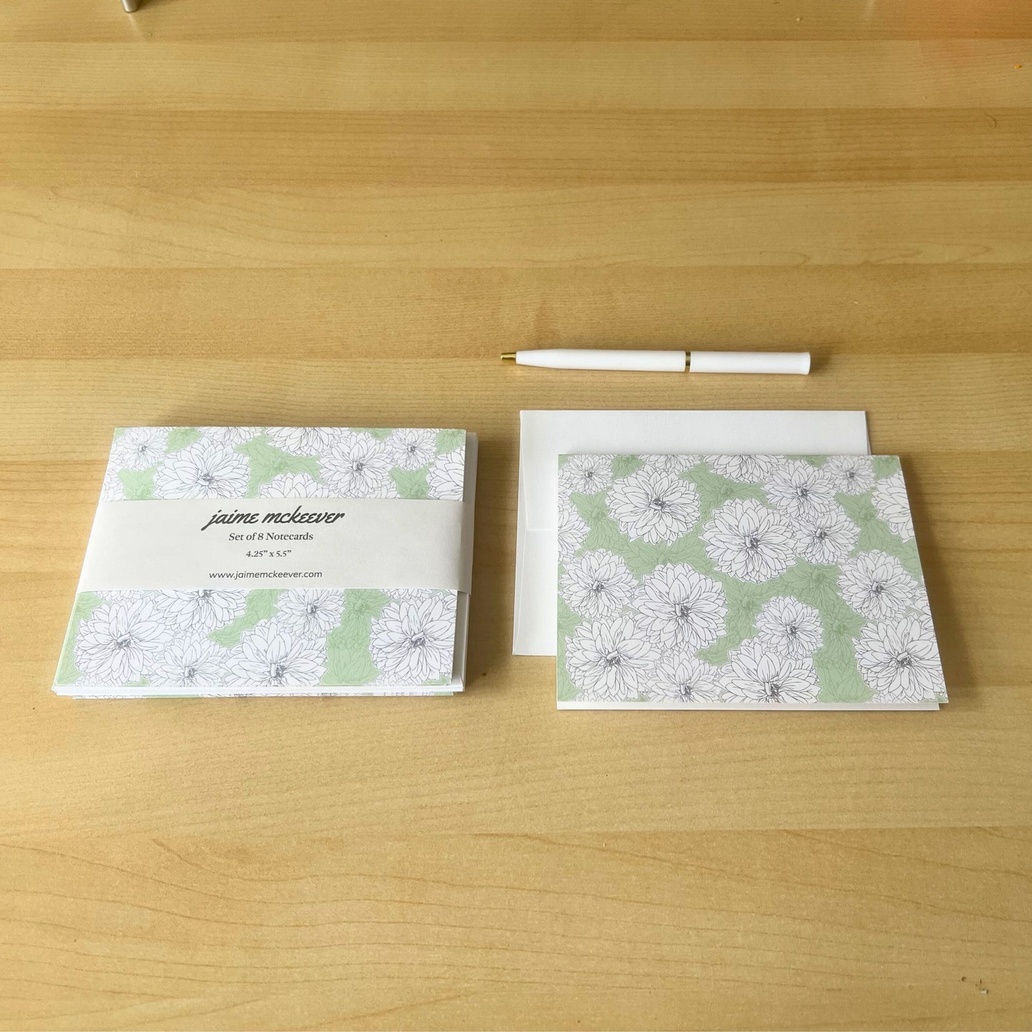 Blooming Dahlias Notecard Set