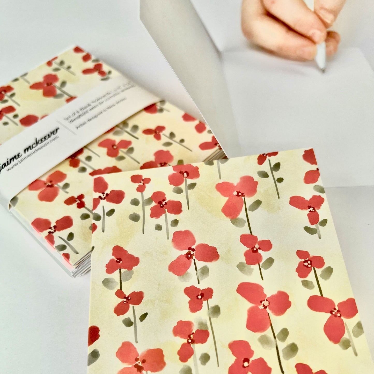 Dancing Poppies Notecard Set