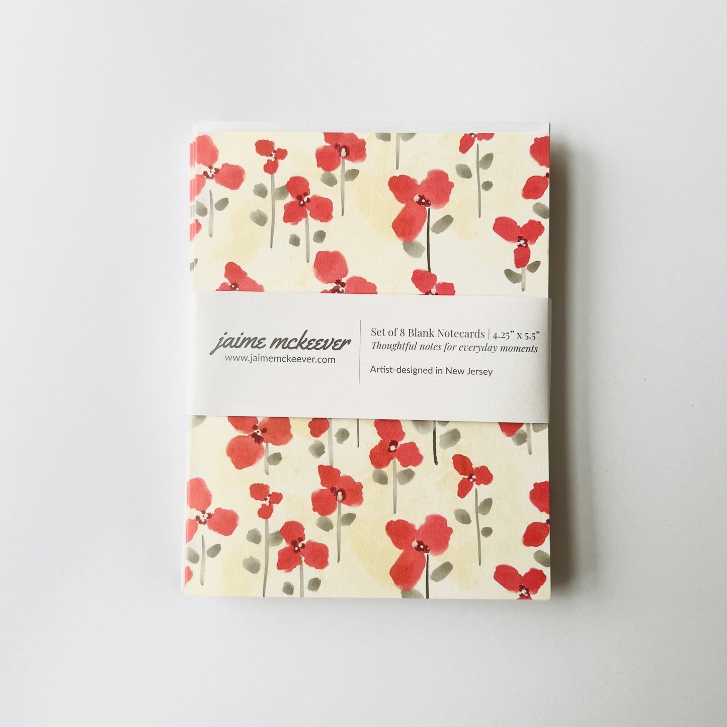Dancing Poppies Notecard Set