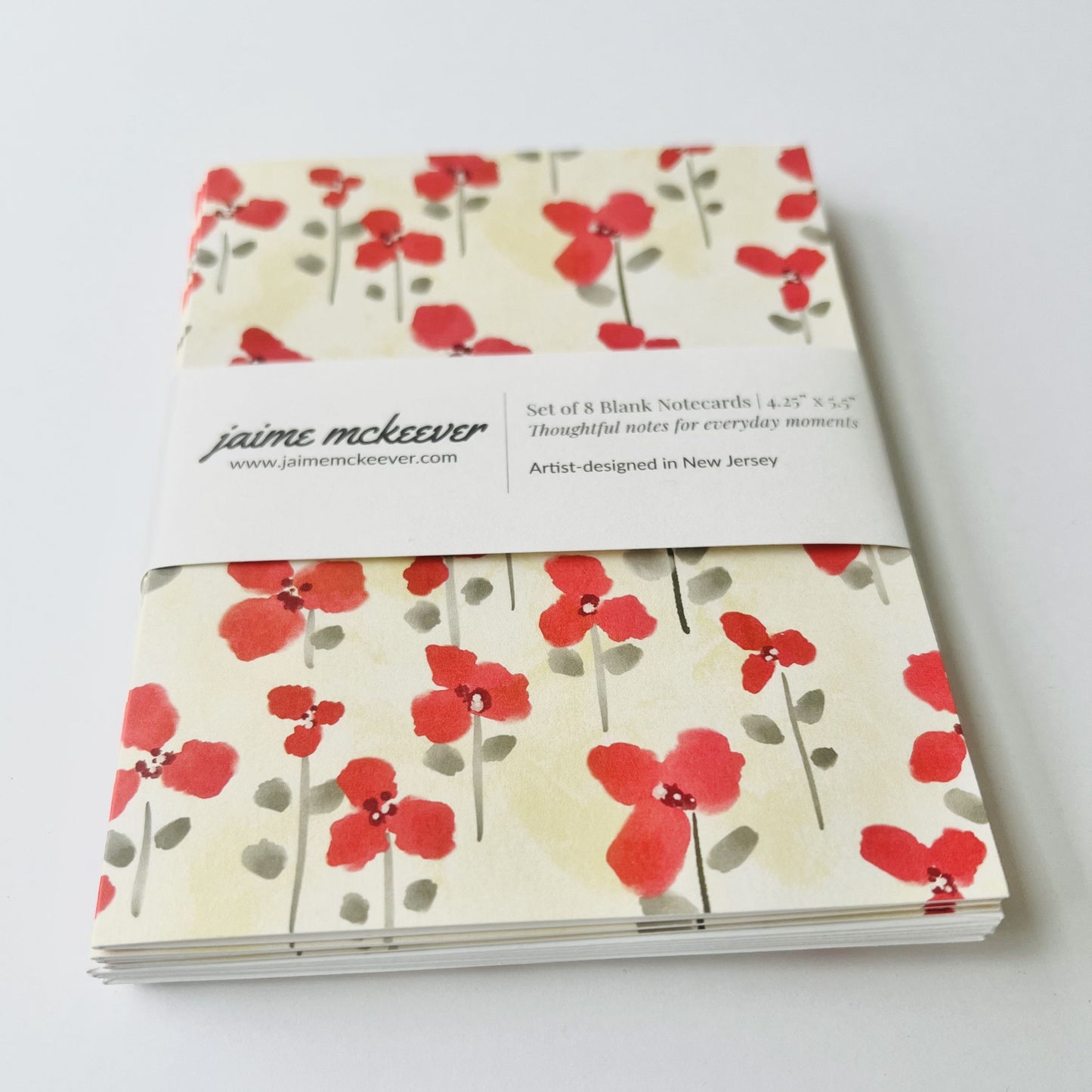 Dancing Poppies Notecard Set