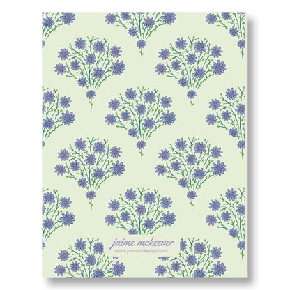 Purple Daisy Bouquet "Happy Birthday" Card