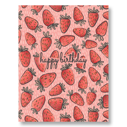 Strawberry Bliss Happy Birthday Card