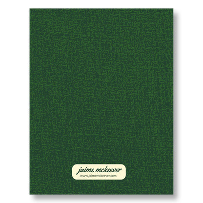 Holiday Notecard Set of 8 – Pine Cone & Evergreen Design – A2 Cards & White Envelopes – Belly Band Wrapped