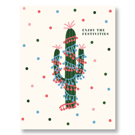 Festive Cactus Greeting Card
