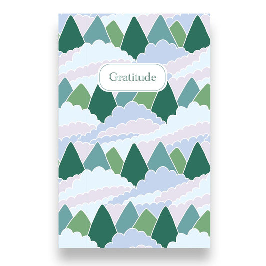 Gratitude Journal - Hardcover Mountain & Cloud Design for Mindfulness