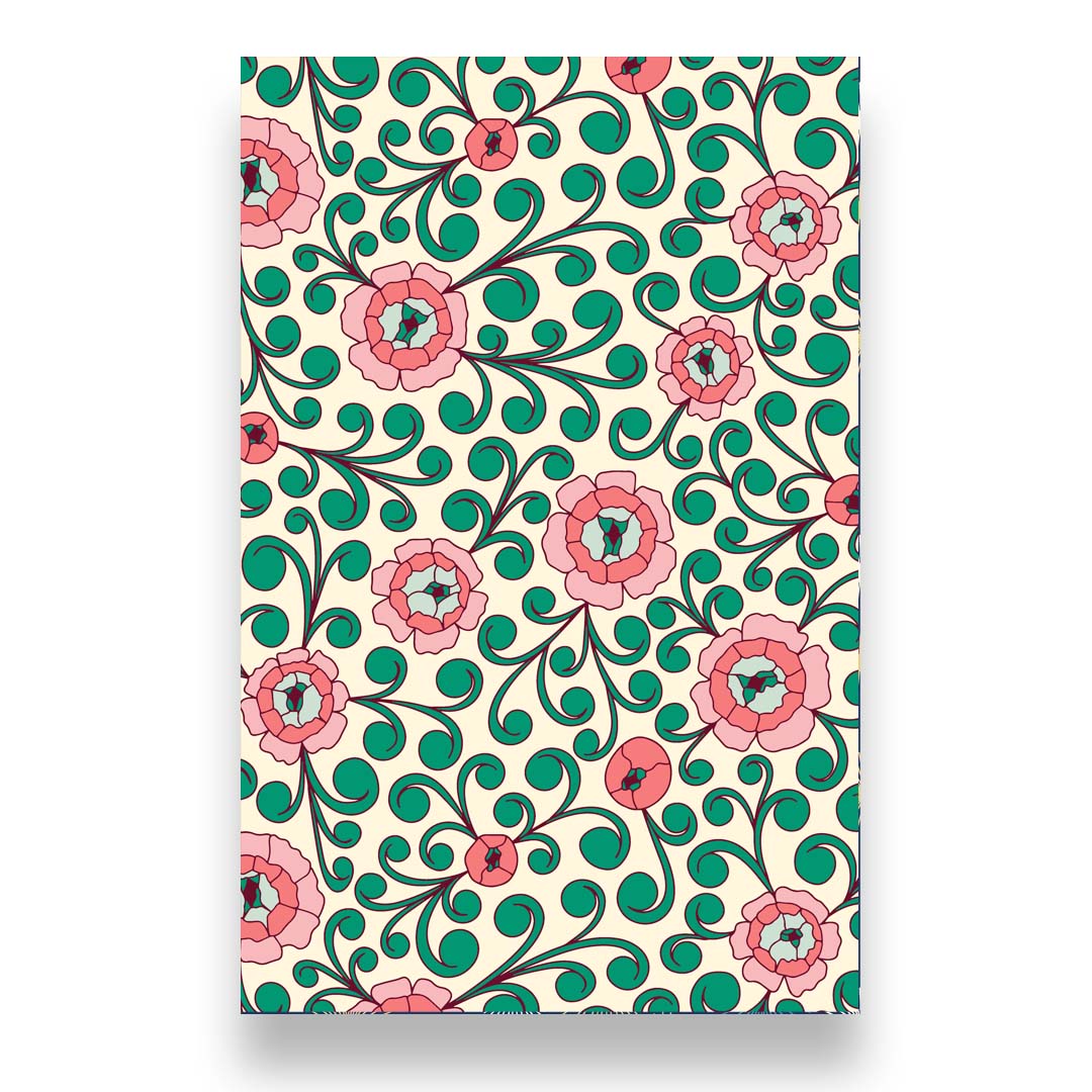 Roses Notebook – 5.5″ × 8.5″ Softcover – 64 Lined Cream Pages