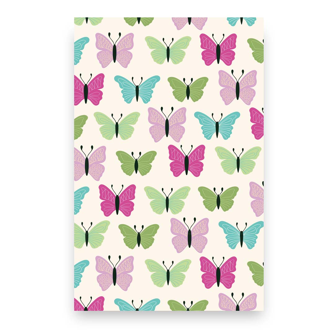 Secret Garden Butterflies Notebook – 5.5″ × 8.5″ Softcover – 64 Lined Cream Pages