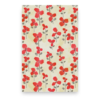 Dancing Poppies Notebook – 5.5″ × 8.5″ Softcover – 64 Lined Cream Pages