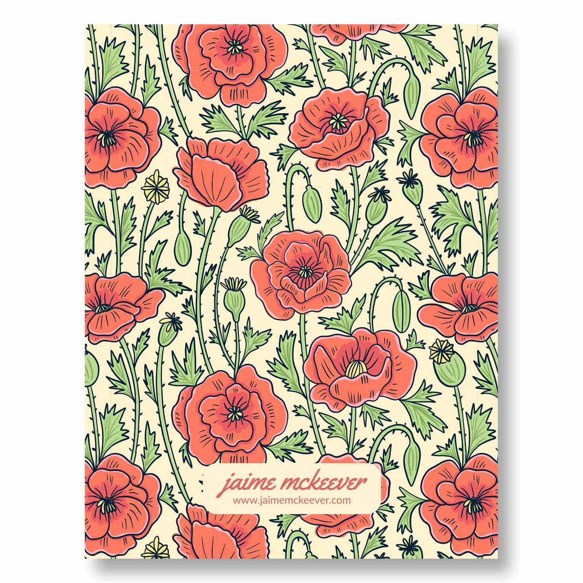 Poppy Patch Notecard Set
