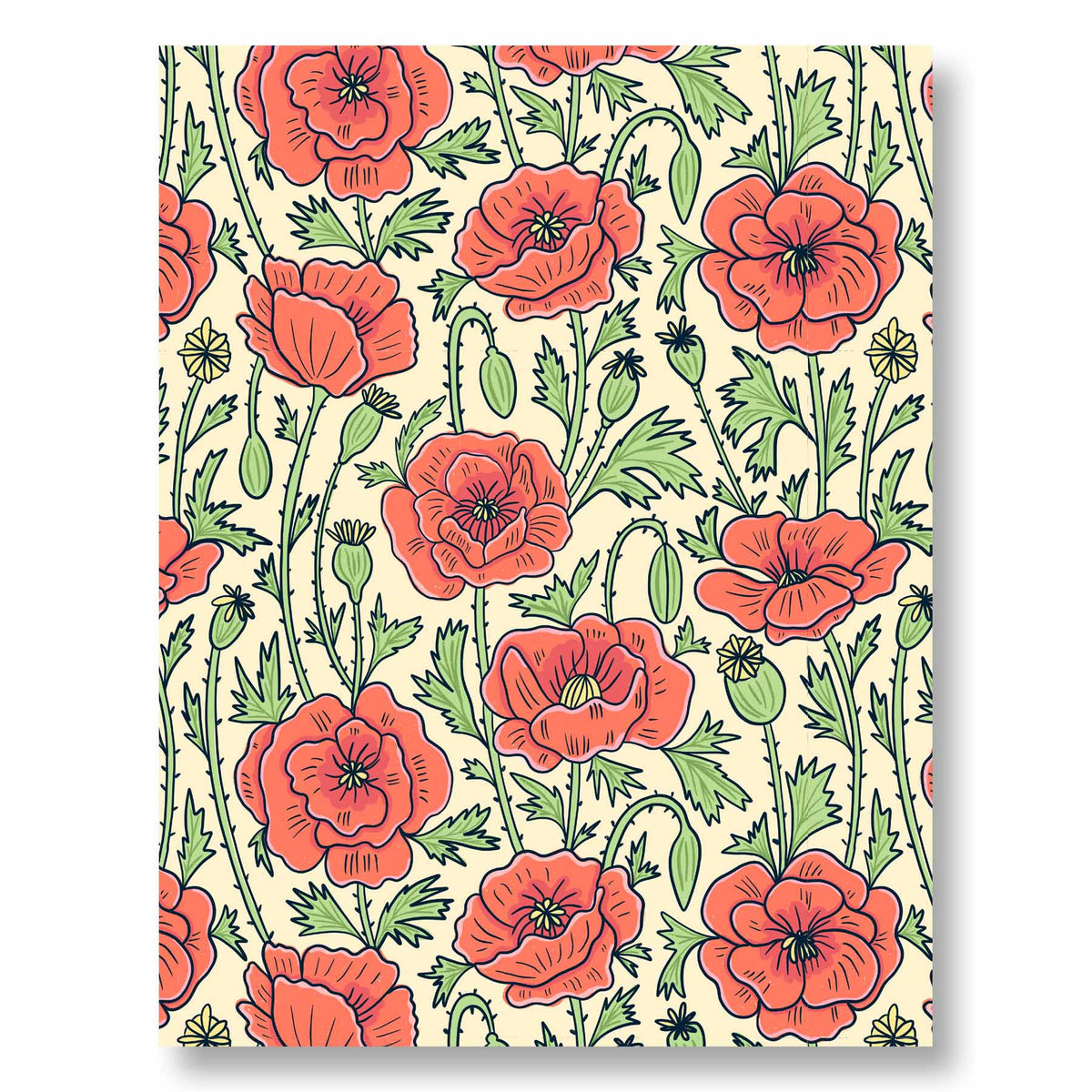 Poppy Patch Notecard Set