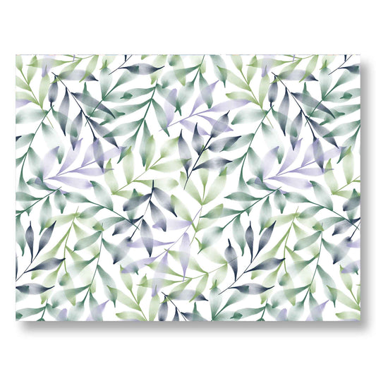 Tranquil Leaves Notecard Set – 8 Soothing Botanical Art Cards