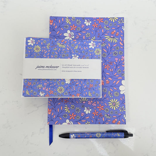 Wildflower Bloom in Blue Writing Set