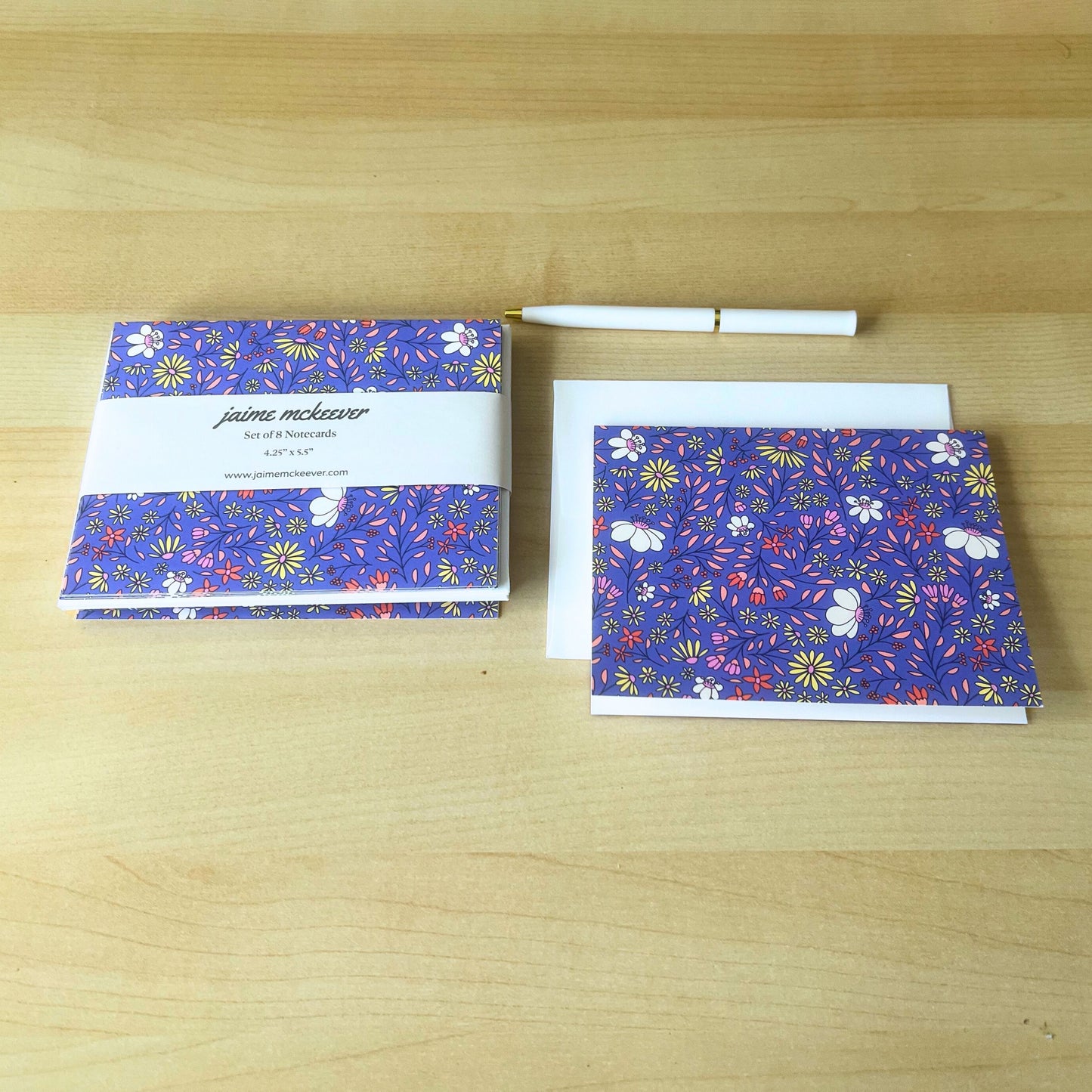 Wildflower Bloom (Blue) Notecard Set