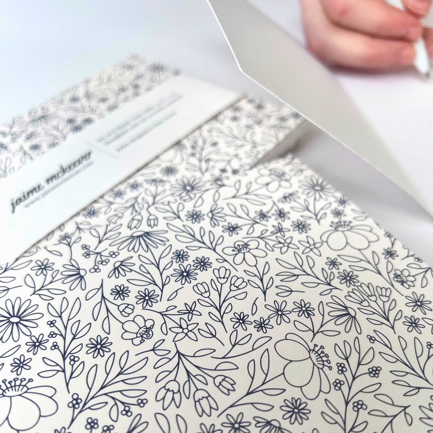 Wildflower Bloom (Cream) Notecard Set